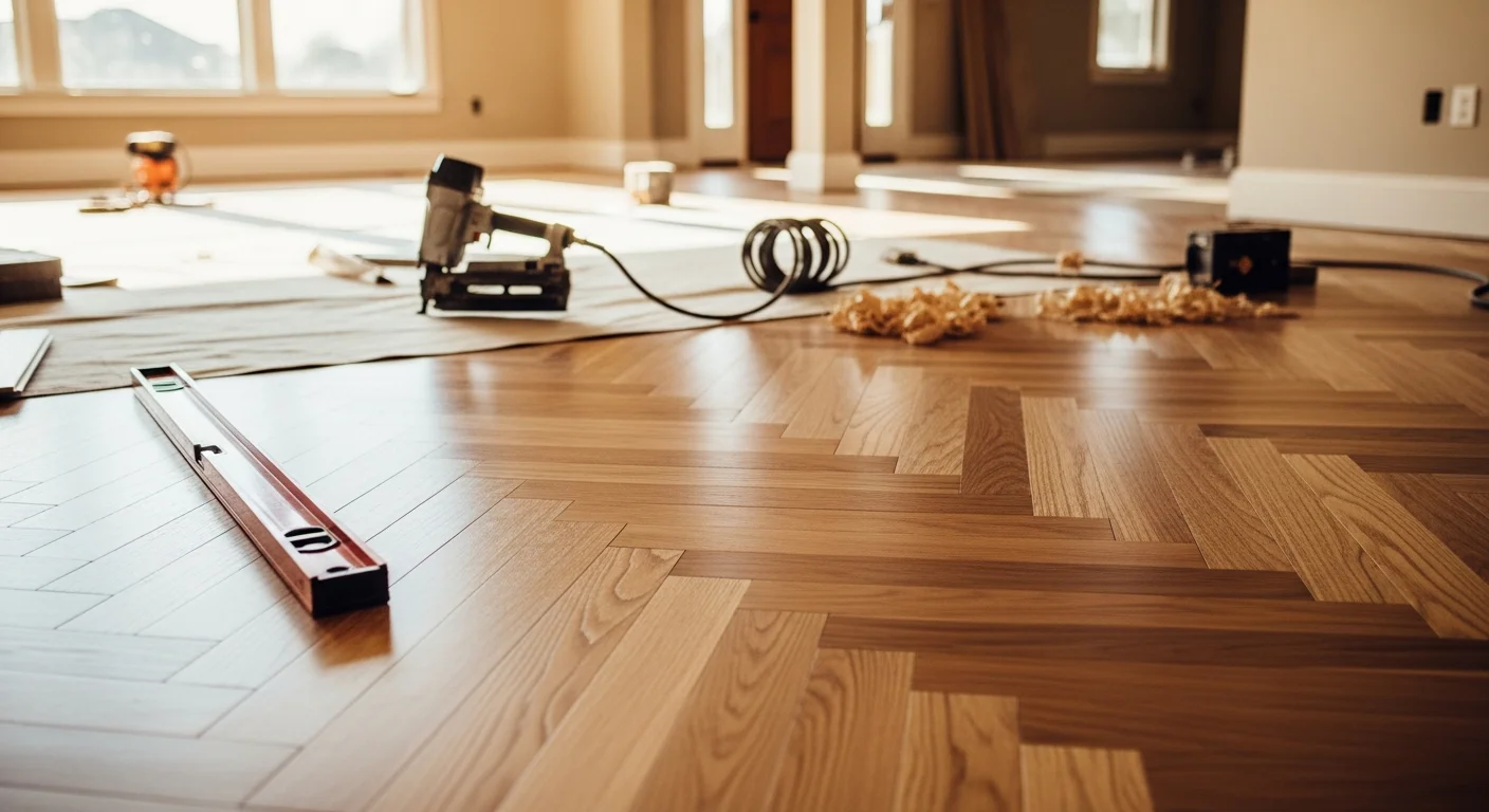 Flooring installation and window replacement in residential home
