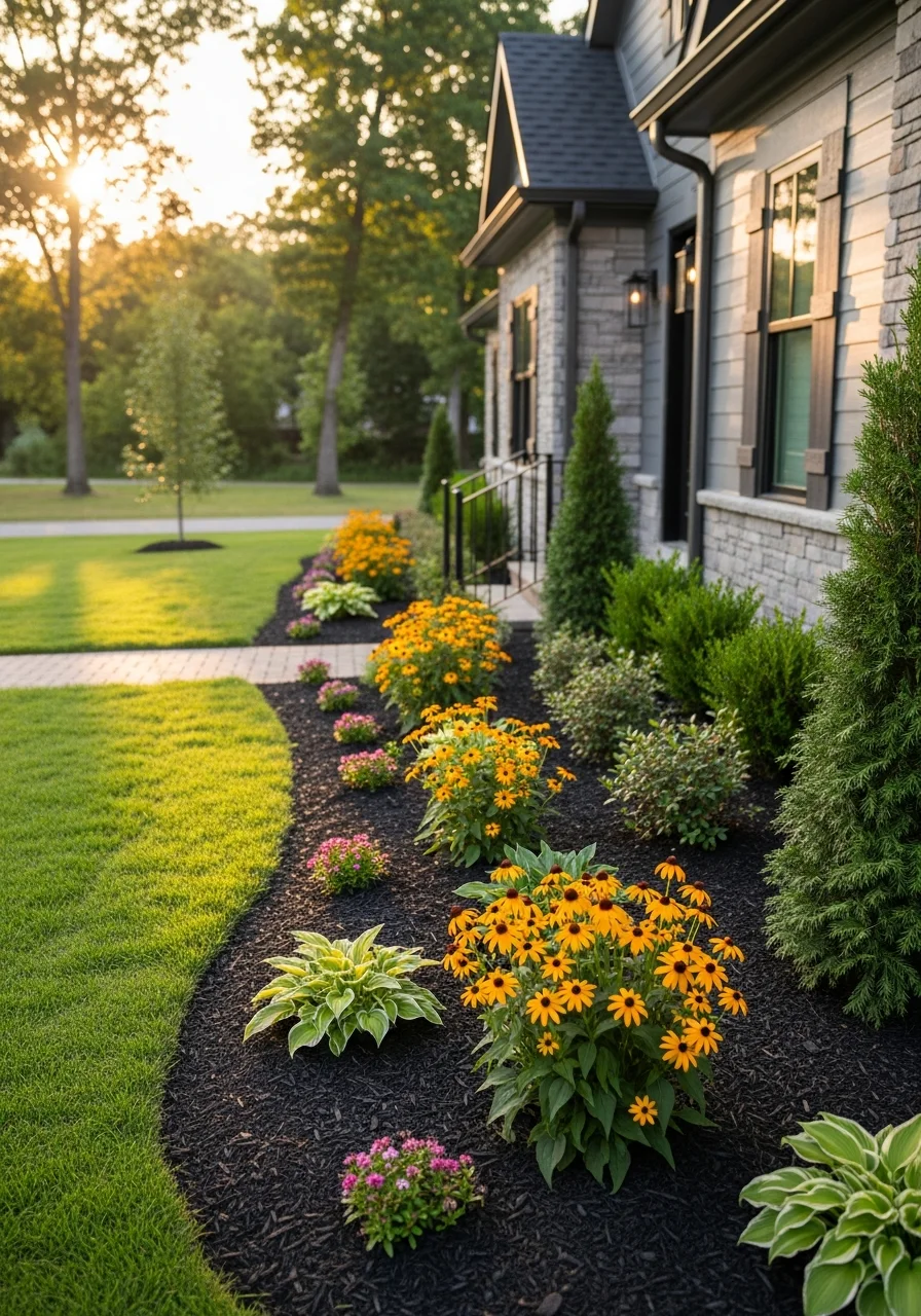 Nashville home exterior showing updated landscaping and well-maintained property entrance.